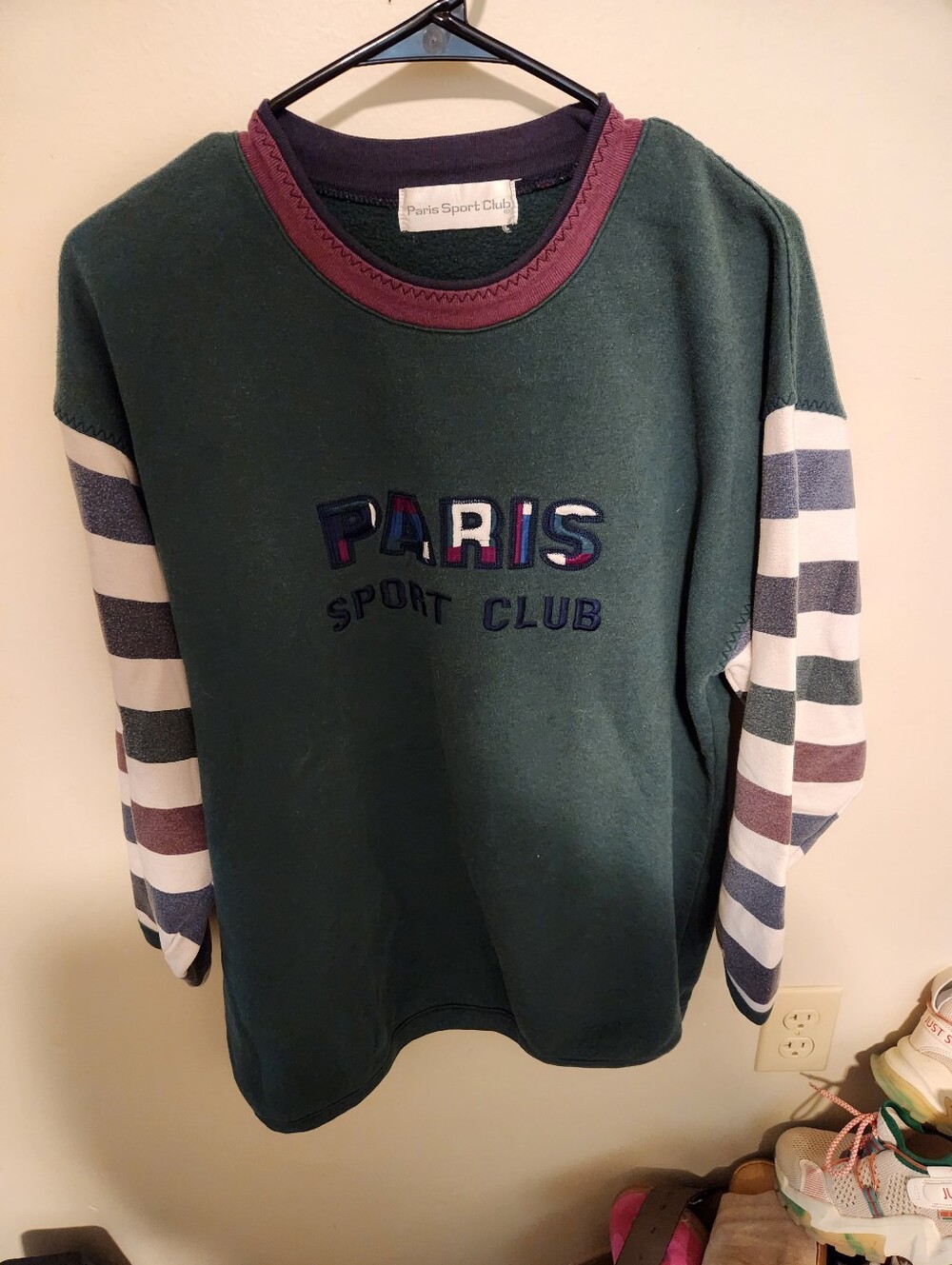 Vintage Paris Sport Club Crewneck Forest Green M Medium
